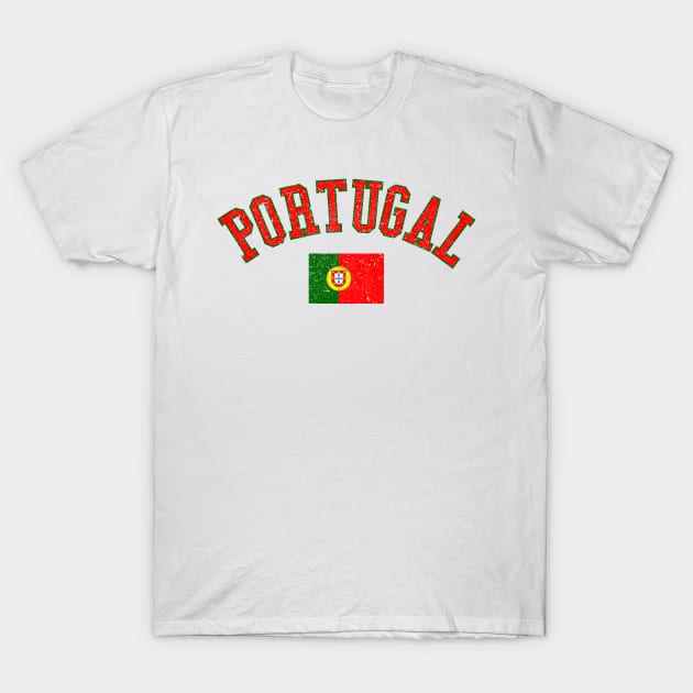 Portugal Flag Vintage T-Shirt by zurcnami